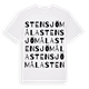 White t-shirt med Stensjömåla ordlek t-shirt