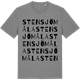 Mid Heather Gray t-shirt med Stensjömåla ordlek t-shirt