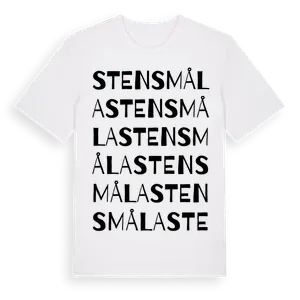 Stensmåla ordlek t-shirt – ekologisk bomull t-shirt från Pinshirt