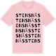 Pink Cotton t-shirt med Stensnäs ordlek t-shirt