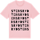 Pink Cotton t-shirt med Stensryd ordlek t-shirt