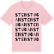 Pink Cotton t-shirt med Stenstugan ordlek t-shirt