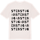 Vintage White t-shirt med Stenstugan ordlek t-shirt