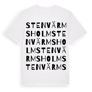 Stenvärmsholm ordlek t-shirt – ekologisk bomull t-shirt från Pinshirt
