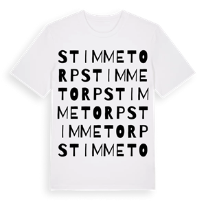 Stimmetorp ordlek t-shirt – ekologisk bomull t-shirt från Pinshirt