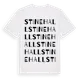 White t-shirt med Stinehall ordlek t-shirt