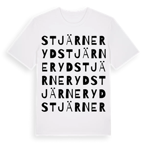 Stjärneryd ordlek t-shirt – ekologisk bomull t-shirt från Pinshirt