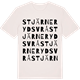 Vintage White t-shirt med Stjärnerydsvrå ordlek t-shirt