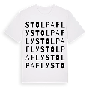 Stolpafly ordlek t-shirt – ekologisk bomull t-shirt från Pinshirt