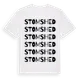 White t-shirt med Stomshed ordlek t-shirt