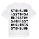 White t-shirt med Stomsjönäs ordlek t-shirt