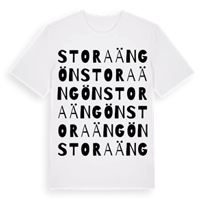 Stora Ängön ordlek t-shirt – ekologisk bomull t-shirt från Pinshirt