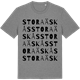 Mid Heather Gray t-shirt med Stora Äskås ordlek t-shirt