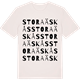 Vintage White t-shirt med Stora Äskås ordlek t-shirt