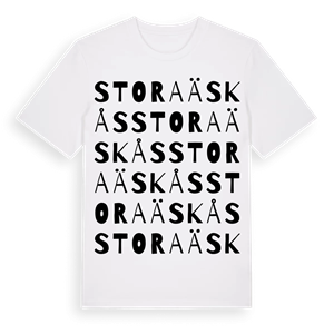 Stora Äskås ordlek t-shirt – ekologisk bomull t-shirt från Pinshirt