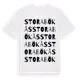 White t-shirt med Stora Bökås ordlek t-shirt