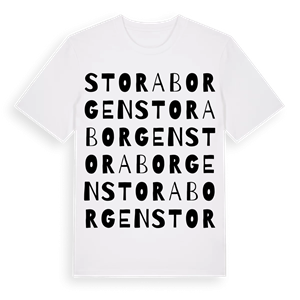 Stora Borgen ordlek t-shirt – ekologisk bomull t-shirt från Pinshirt