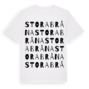 Stora Bråna ordlek t-shirt – ekologisk bomull t-shirt från Pinshirt