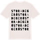 Vintage White t-shirt med Stora Degerö ordlek t-shirt