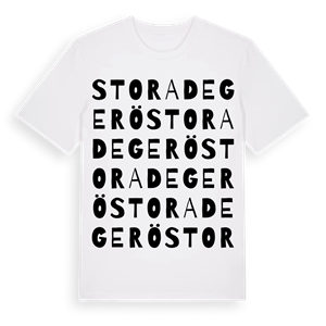 Stora Degerö ordlek t-shirt – ekologisk bomull t-shirt från Pinshirt