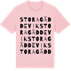 Pink Cotton t-shirt med Stora Gäddevik ordlek t-shirt