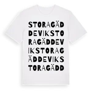 Stora Gäddevik ordlek t-shirt – ekologisk bomull t-shirt från Pinshirt