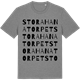 Mid Heather Gray t-shirt med Stora Hanatorpet ordlek t-shirt