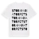 White t-shirt med Stora Hanatorpet ordlek t-shirt