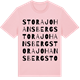 Pink Cotton t-shirt med Stora Johansberg ordlek t-shirt