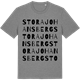 Mid Heather Gray t-shirt med Stora Johansberg ordlek t-shirt