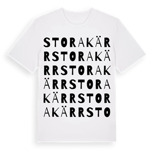 Stora Kärr ordlek t-shirt – ekologisk bomull t-shirt från Pinshirt