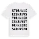 White t-shirt med Stora Klereskruv ordlek t-shirt