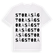 White t-shirt med Stora Såg ordlek t-shirt