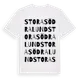 White t-shirt med Stora Södralund ordlek t-shirt