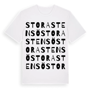 Stora Stensö ordlek t-shirt – ekologisk bomull t-shirt från Pinshirt