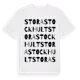 White t-shirt med Stora Stockhult ordlek t-shirt