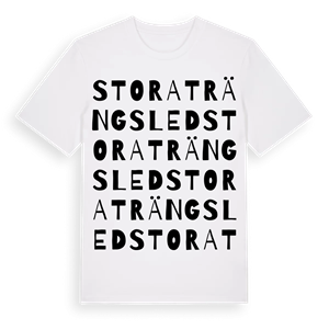 Stora Trängsled ordlek t-shirt – ekologisk bomull t-shirt från Pinshirt