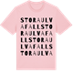 Pink Cotton t-shirt med Stora Ulvafall ordlek t-shirt