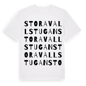 Stora Vallstugan ordlek t-shirt – ekologisk bomull t-shirt från Pinshirt