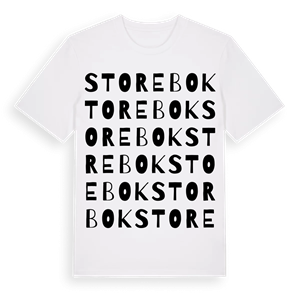 Store Bok ordlek t-shirt – ekologisk bomull t-shirt från Pinshirt