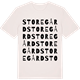 Vintage White t-shirt med Storegård ordlek t-shirt