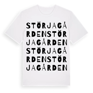 Störjagården ordlek t-shirt – ekologisk bomull t-shirt från Pinshirt