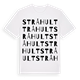 White t-shirt med Stråhult ordlek t-shirt