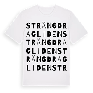 Strängdragliden ordlek t-shirt – ekologisk bomull t-shirt från Pinshirt