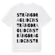 White t-shirt med Strängdragliden ordlek t-shirt