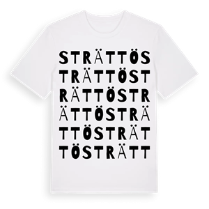 Strättö ordlek t-shirt – ekologisk bomull t-shirt från Pinshirt