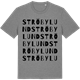 Mid Heather Gray t-shirt med Ströbylund ordlek t-shirt