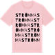 Pink Cotton t-shirt med Strömma ordlek t-shirt