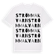 White t-shirt med Strömma kvarn ordlek t-shirt