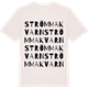 Vintage White t-shirt med Strömma kvarn ordlek t-shirt
